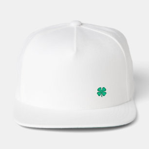 Lucky 4 Leaf Irish Clover white snapback cap 5 pnl