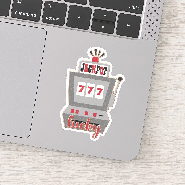 Lucky 777 Slot Machine Contour Sticker (Detail)