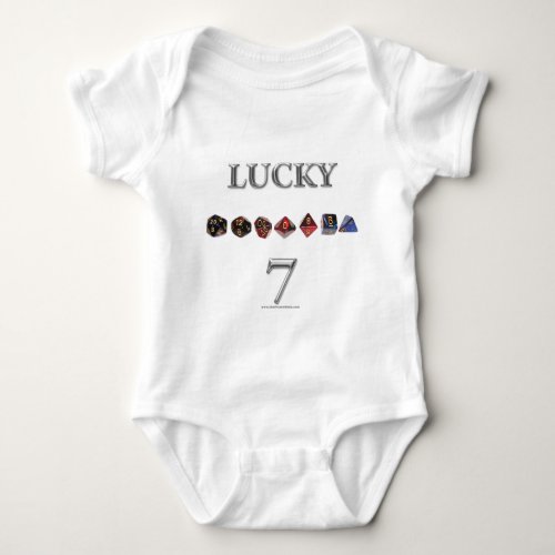 Lucky 7 baby bodysuit