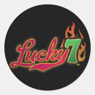 Lucky 7 - Good Luck Classic Round Sticker
