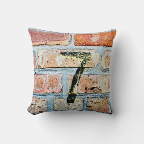 Lucky 7 throw pillow