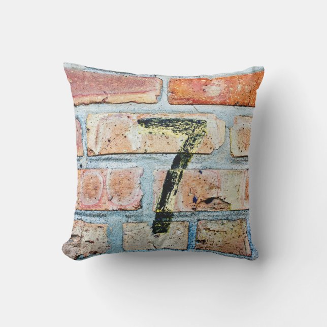 Lucky 7 throw pillow (Front)