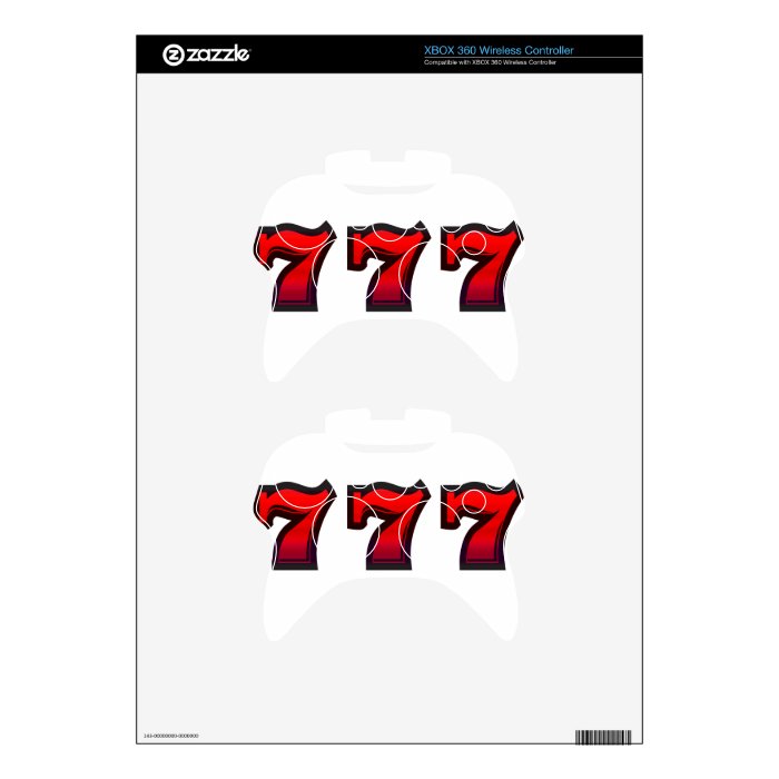 Lucky 7s xbox 360 controller decal