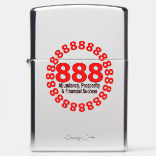 Lucky 888 Angel Number – Prosperity & Abundance Zippo Lighter
