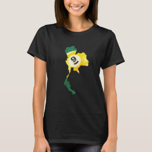 Lucky 9 ball in the shape of Thailand T-Shirt