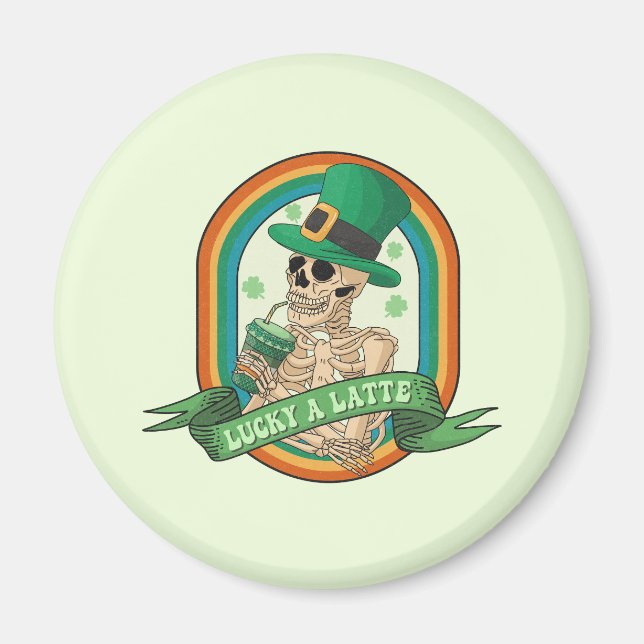 Lucky A Latte Magnet (Front)