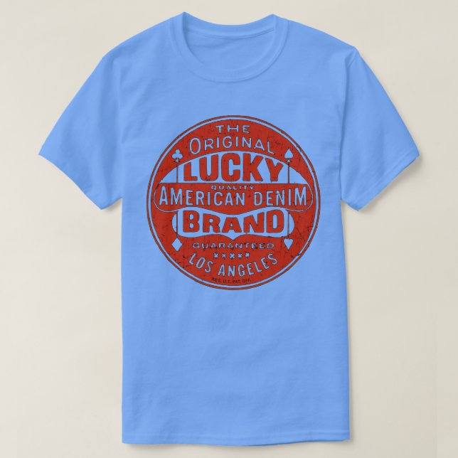 Lucky American Demin T-Shirt (Design Front)