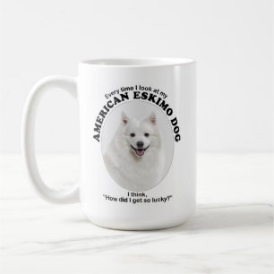 Lucky American Eskimo Dog Coffee Mug
