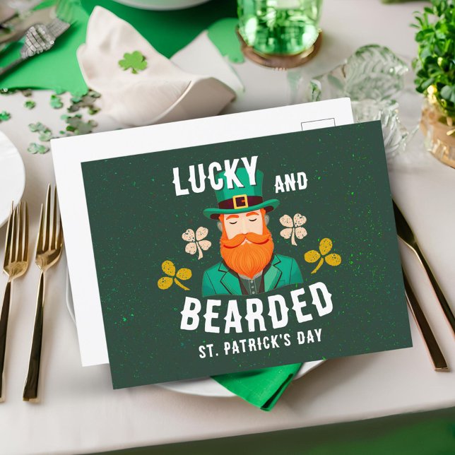 Lucky and Bearded St. Patrick’s Day Leprechaun Holiday Postcard (Creator Uploaded)