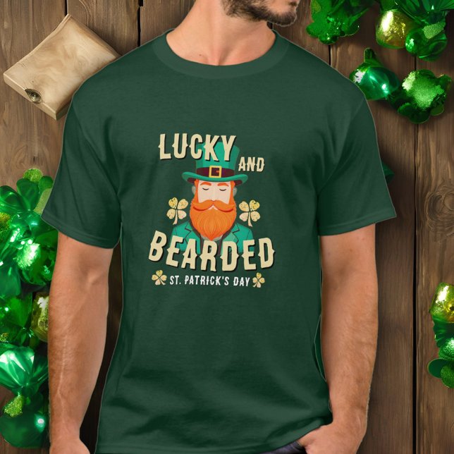 Lucky and Bearded St. Patrick’s Day Leprechaun T-Shirt (Creator Uploaded)
