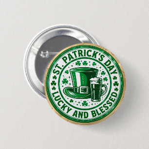 Lucky and Blessed St. Patrick's Day Button