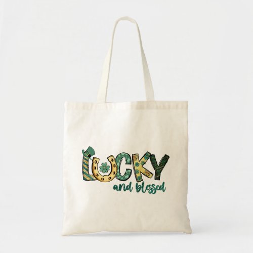 Lucky And Blessed Tote Bag