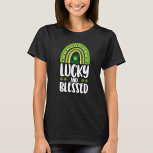 Lucky And Blessed Women St Patrick's Day Rainbow T-Shirt