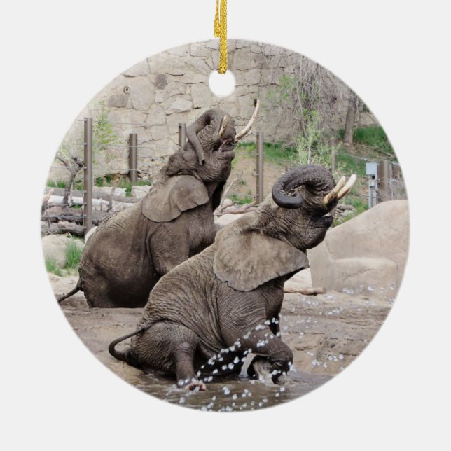 Lucky and Kimba 2014 Ceramic Ornament (Back)