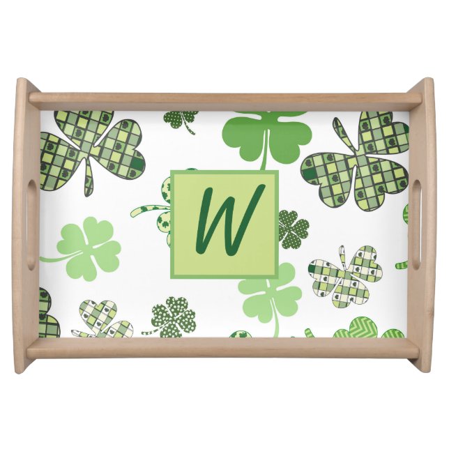 Lucky and Lovely Clovers Serving Tray (Front)