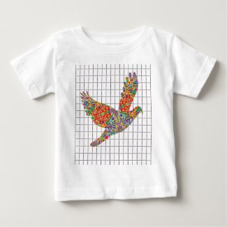 LUCKY Angel Bird Texture by Navin Joshi Artist Baby T-Shirt