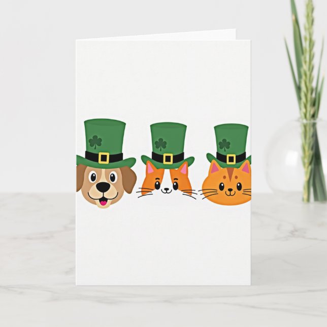 Lucky Animal Friends Fun Card (Front)