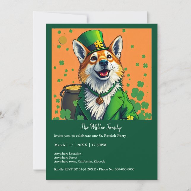 Lucky Animals in Disguise - St. Patrick’s Day Fun Invitation (Front)