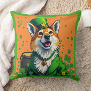 Lucky Animals in Disguise - St. Patrick’s Day Fun Throw Pillow