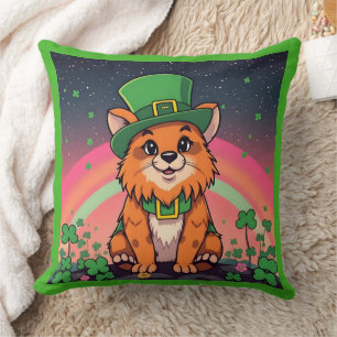 Lucky Animals in Disguise - St. Patrick’s Day Fun Throw Pillow