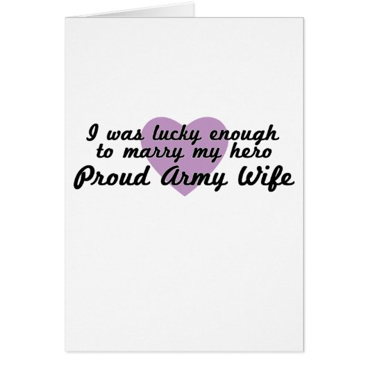 Lucky Army Wife Cards (Front)