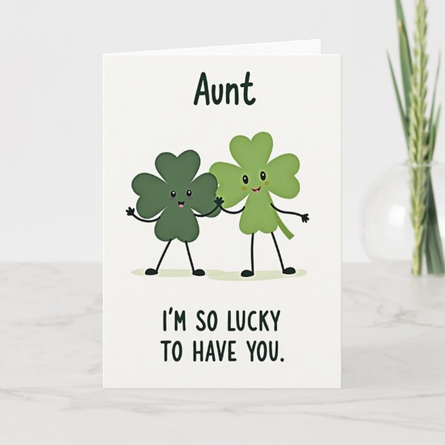 Lucky Aunt Clover Card (Front)