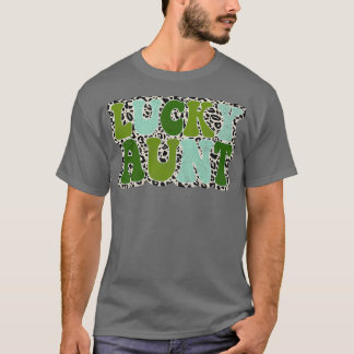 Lucky Aunt St Patrick's Day Funny Aunt Irish Shamr T-Shirt