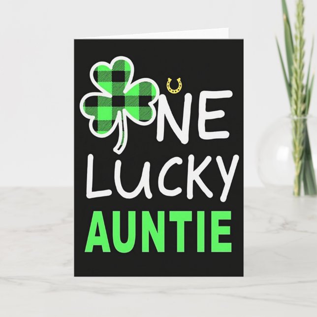Lucky Auntie Shamrock Card (Front)