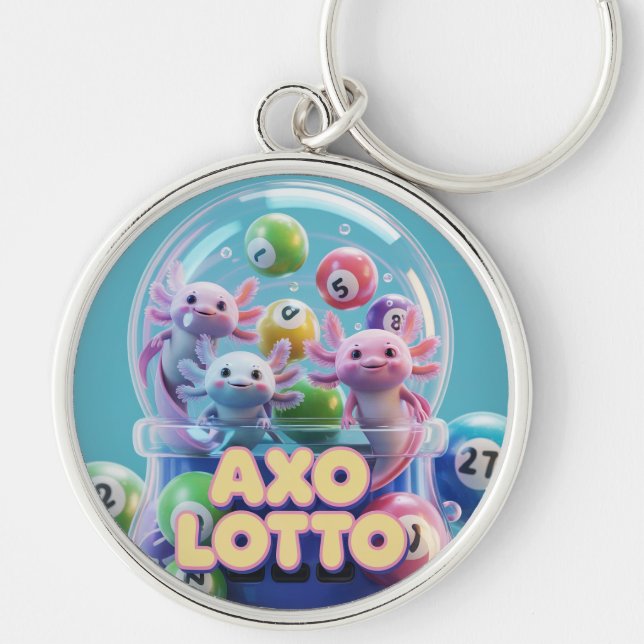 Lucky Axolotl  Keychain (Front)