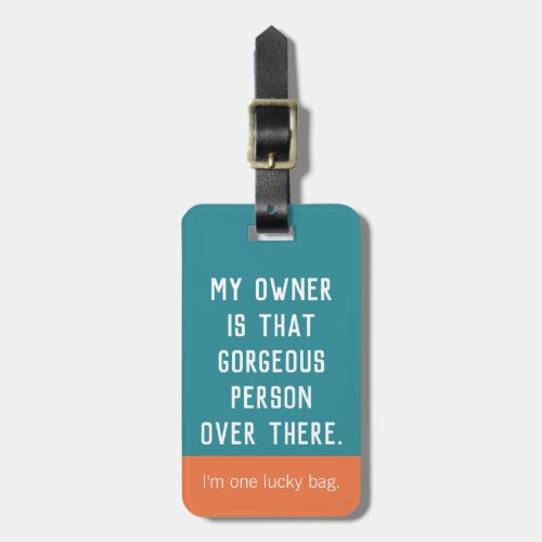 Lucky Bag Blue Luggage Tag
