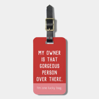Lucky Bag Red Luggage Tag