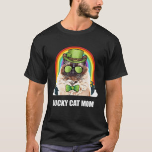 Lucky Balinese Javanese Cat Mom St Patricks Day T-Shirt