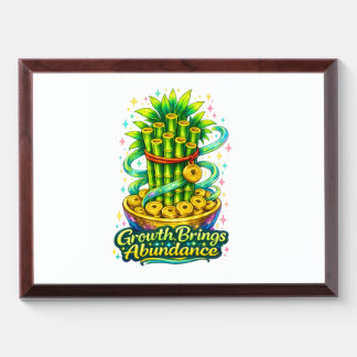 Lucky Bamboo Framed Wall Art Prosperity Home Decor Award Plaque