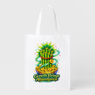 Lucky Bamboo Reusable Grocery Bag Prosperity Style
