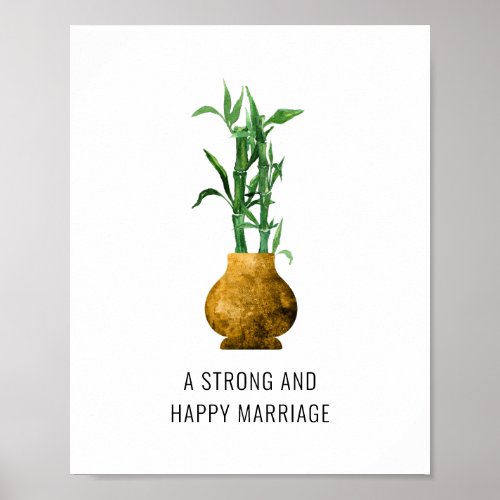 Lucky Bamboo Strong and Happy Marriage Poster