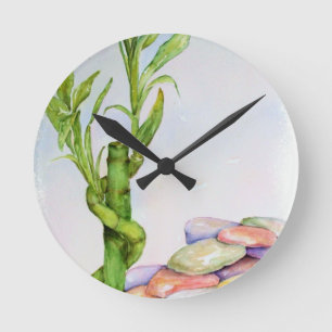 LUCKY BAMBOO WALL CLOCK