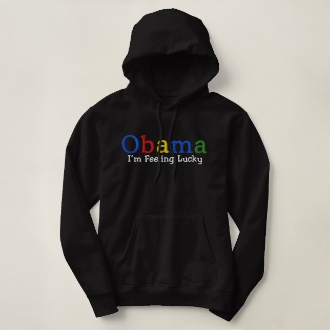 Lucky Barack Obama Embroidered Shirt (Design Front)
