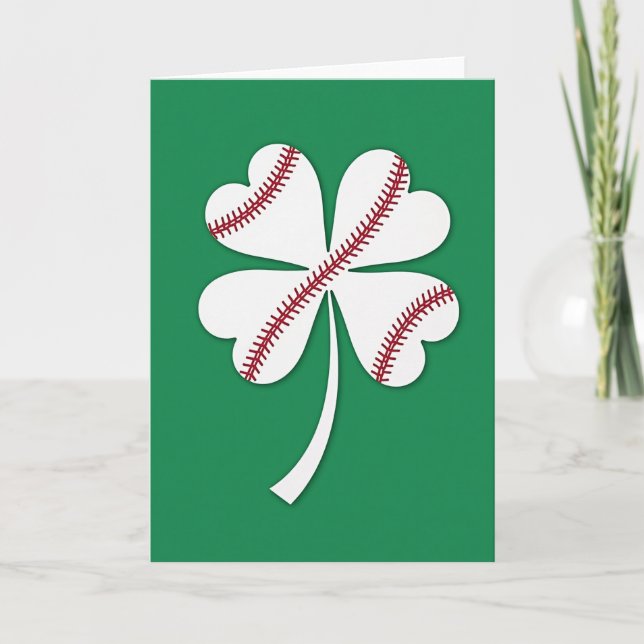 Lucky Baseball Four Leaf Card (Front)