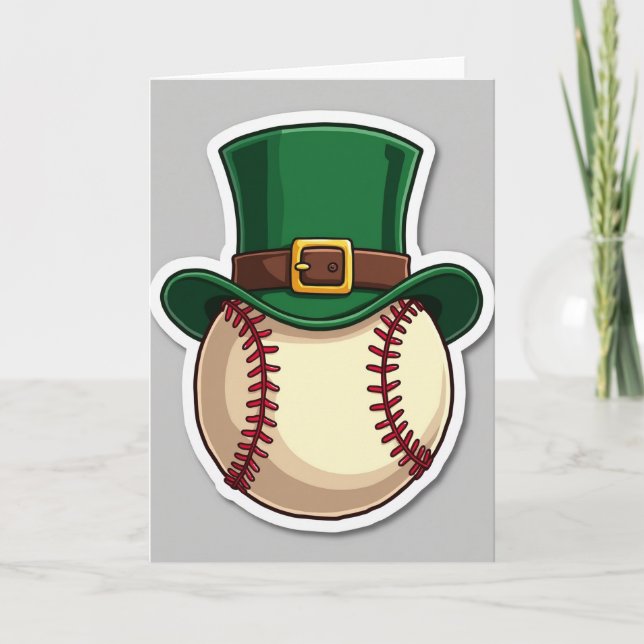 Lucky Baseball St Patricks Card (Front)