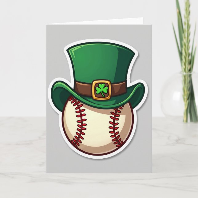 Lucky Baseball Top Hat Card (Front)