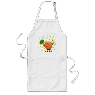Lucky Basketball Happy Patrick's Day Long Apron