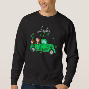 Lucky Beagle Truck Happy St Patricks Day Irish C Sweatshirt