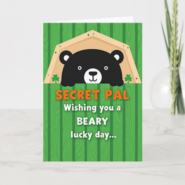 Lucky Beary Secret Pal Card (Front)