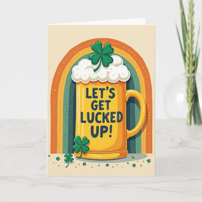 Lucky Beer Rainbow Pattern Card (Front)