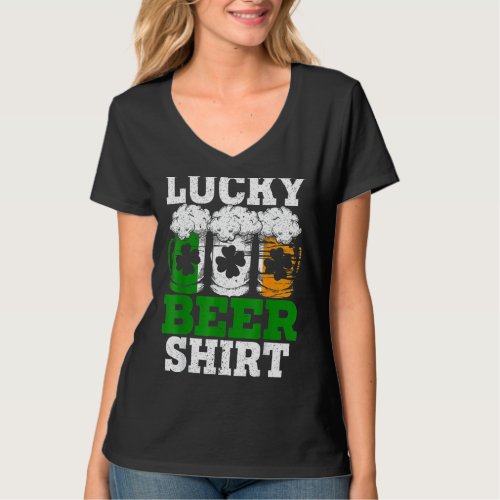 Lucky Beer Saint Patrick S Day Shenanigan Beer T_Shirt