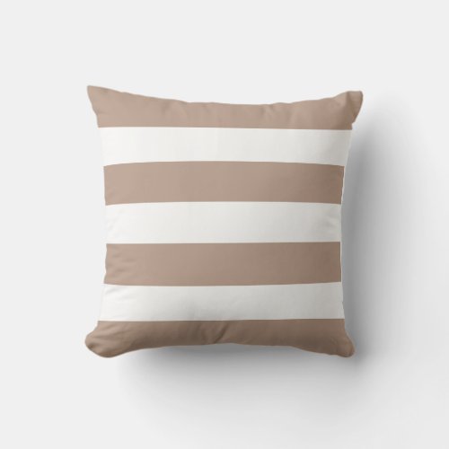 Lucky Beige  White Striped Throw Pillow