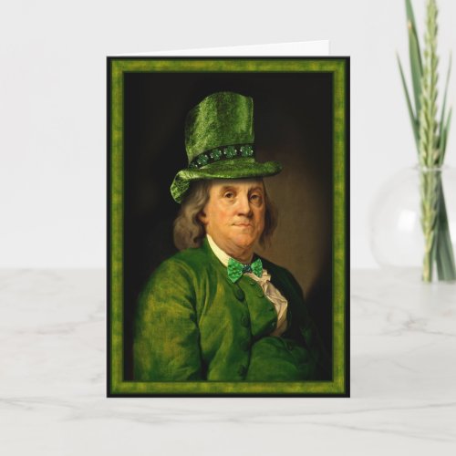 Lucky Ben Franklin St Patricks Day Card