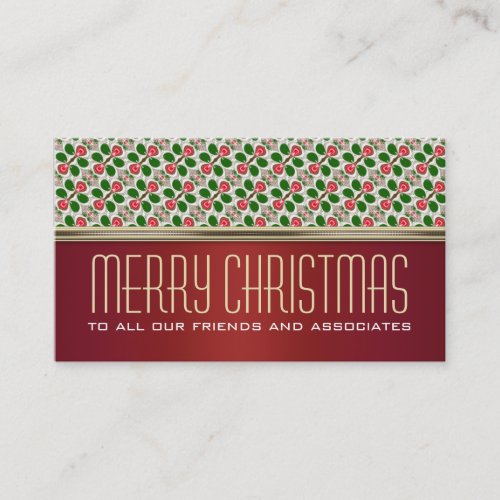 Lucky Berry Pattern  Holiday Greetings Mini Cards