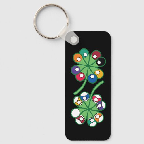 Lucky Billiards Rectangluar Keychain