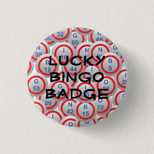 Lucky Bingo Badge Pinback Button